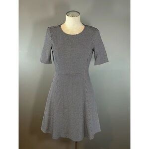 Theory Albita Fit and Flare black and white checkered dress size 00